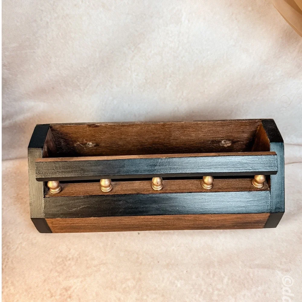 Wooden Spindle Holder Shelf